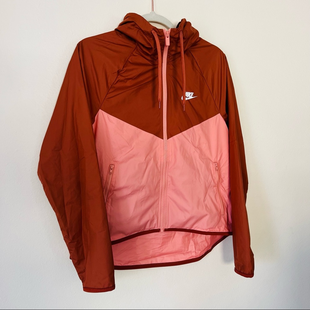 Nike sportswear Hooded Windbreaker dusty peach zip jacket - Picture 5 of 9